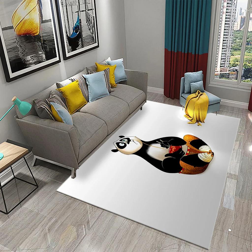 3D Cartoon Cute Panda Carpet Area Rug for Living Room Bedroom Bathroom Kitchen Decor Kid Play Crawl Soft Non-slip Floor Mat Gift