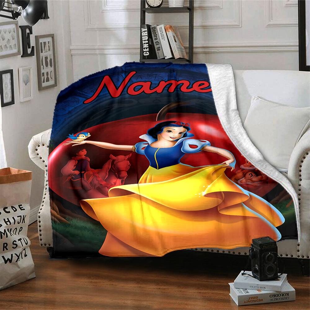 Custom Name Princesses Gowns flannel Blanket for Super Soft Cute Comfort Blanket for Travel Bedding Couch Sofa Blanket