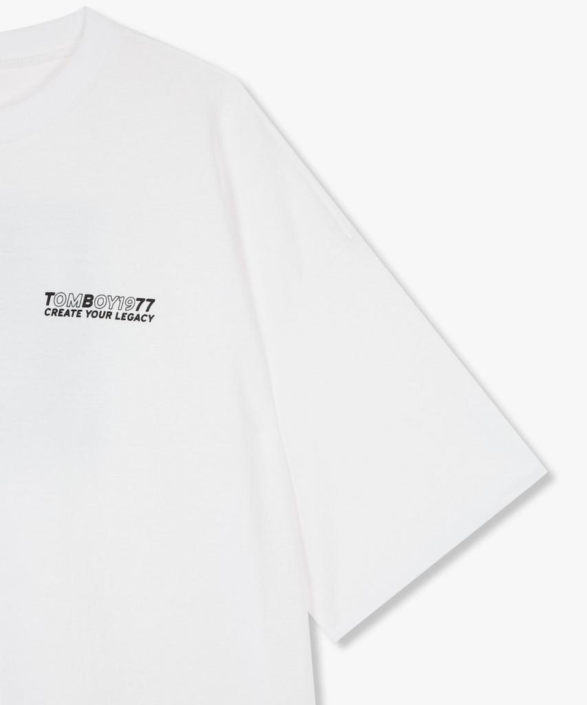STUDIO TOMBOY Unique Lettering Short Sleeve T-Shirt_White 9176222994
