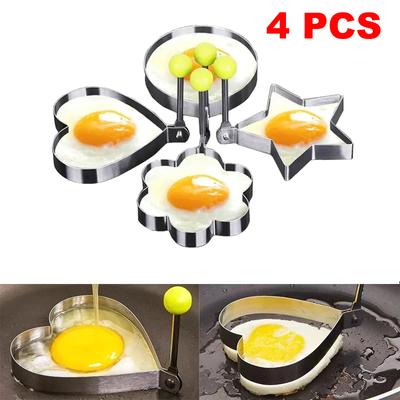 Roestvrijstalen Spiegelei Vorm Hart Pannenkoekenmaker Ontbijt Bakken Omelet Ringen Kookgerei Keukenaccessoires Gadget
