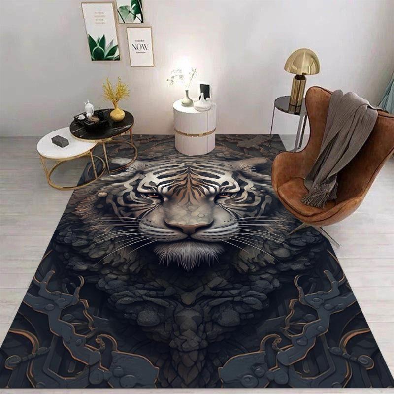 Modern Tiger Art Area Rug Carpet Washroom Floor Mat Washable Dining Room Bedroom Decor Floor Rug Easy To Clean Very Fashionable