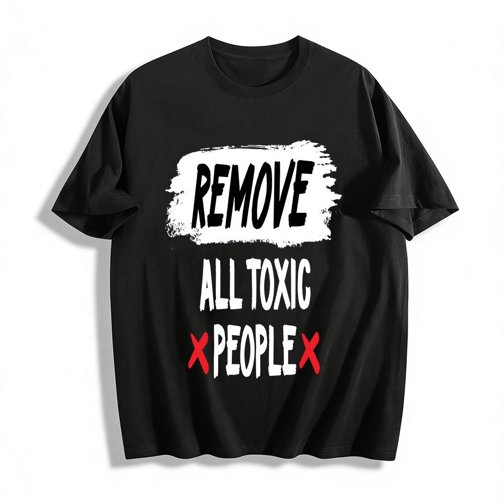 

Trendy REMOVE Print Casual Loose Fit Daily Wear Short Sleeve T-Shirt Pure cotton T-shirt XXS