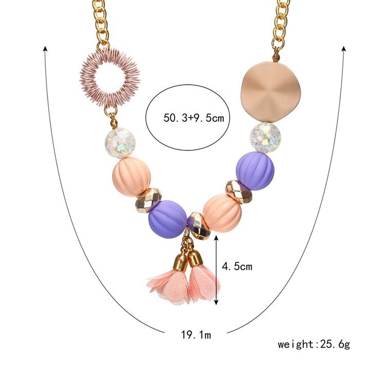 JMXD-Pumpkin Bead Necklace Women, Flower Pendant Accessories, New Accessories, Fashion Accessories