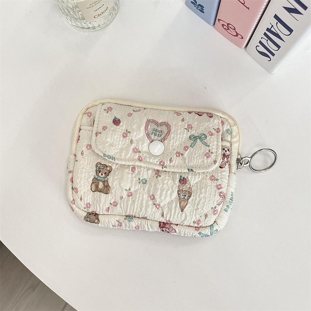 [Copyright] Cartoon Floral Multifunctional Storage Bag, Sorting Bag, ID Card Bag, Key Change Bag.