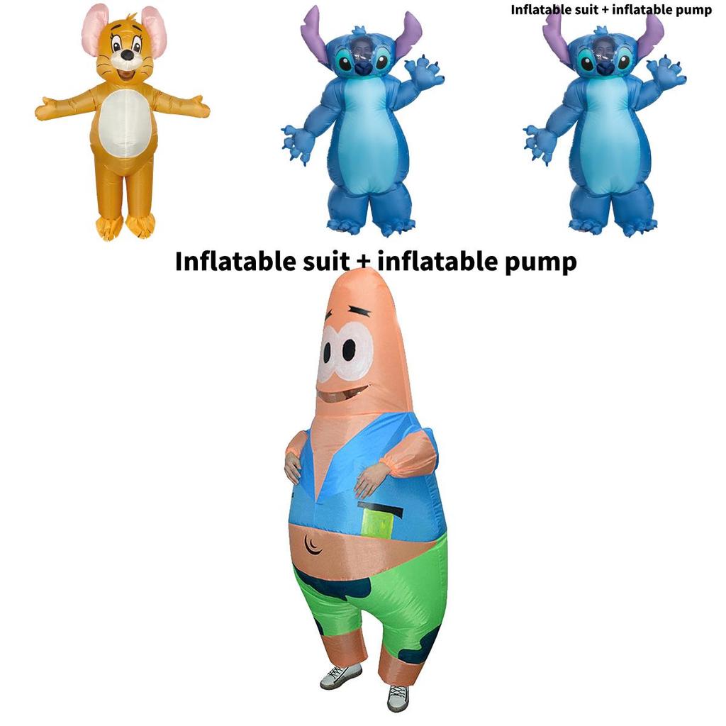 Patrick Star Stitch Tom And Jerry Inflatable Costume For Kids And Adults Perfect For Halloween And Cosplay Events