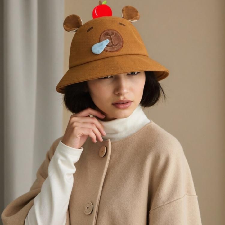 Capybara Embroidery Couple Hat Stylish Streetwear Hat Versatiles Portable Hat Engaging in Leisure Activity