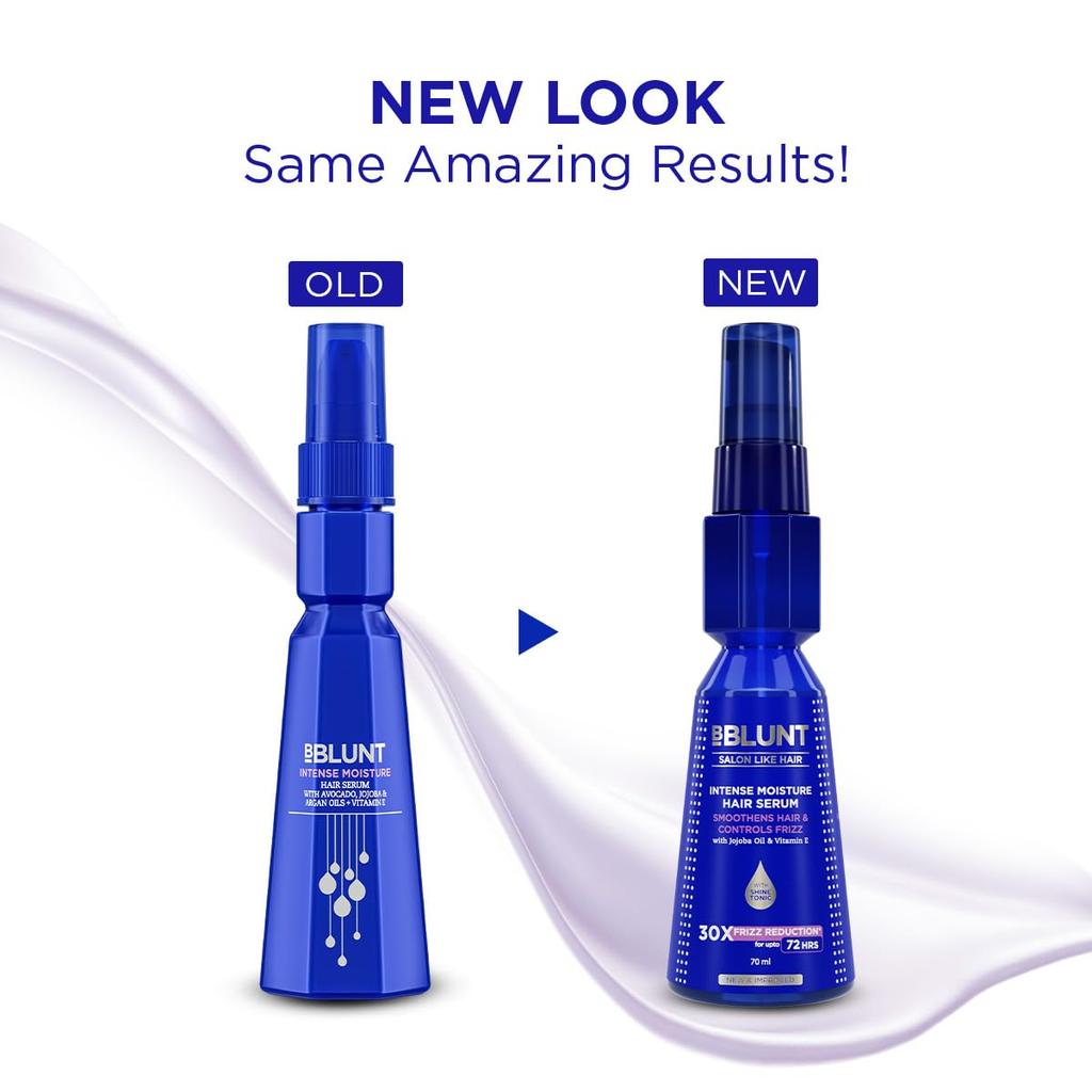 BBLUNT Intense Moisture Hair Serum 70 Ml Pack of 1 – Frizz Control & Smooth Hair with Shine Tonic