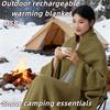 Electric Heating Shawl Warm-up Blanket, Mobile Rechargeable Heated Blanket, Washable and Wearable for Small Outdoor Office