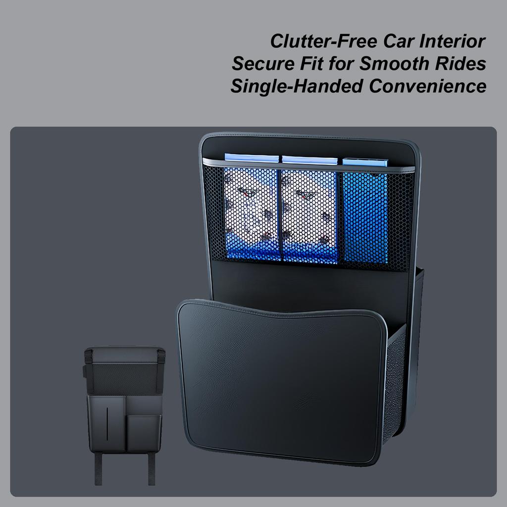 Car Seat Organizer Front Seat Leather Large Capacity Console Storage Bag Organizer Holder For Console Front Seat For Phones