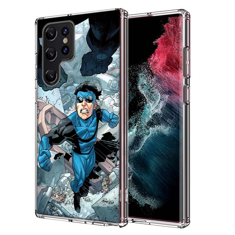 Cartoon Invincible Capa Phone Case For Samsung S26 Ultra S25 Edge Galaxy S23 S21 S20 S24 FE S22 S10 Plus Cover Clear TPU Shell C