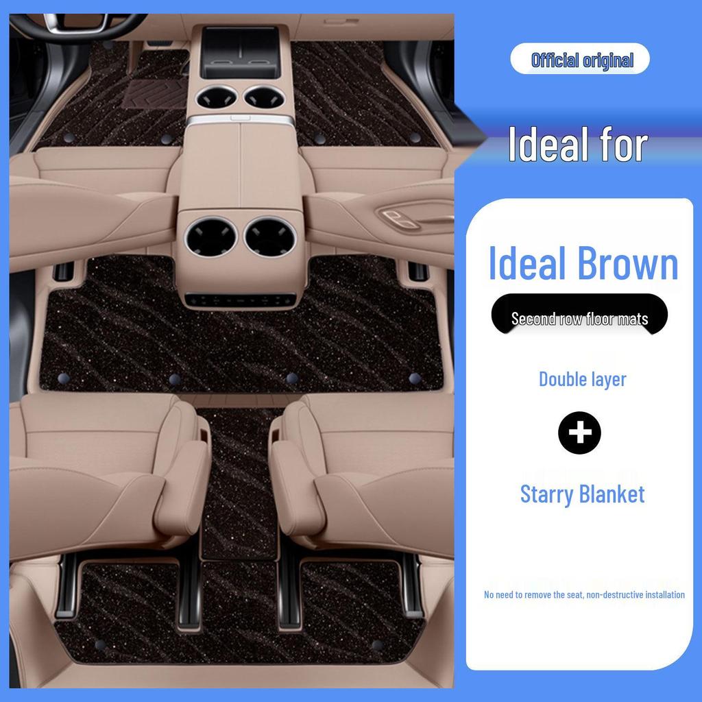 Ideal i8 Full Coverage Odorless Floor Mats – Eco-Friendly Leather Car Interior Protection