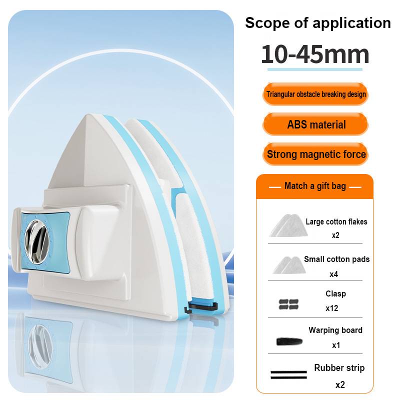 

Синий Новый Магнитный Инструмент для Мытья Окон Одинарное Двойное Остекление 6-ступенчатый Регулируемый Инструмент для Мытья Лобового Стекла для Высотных Зданий