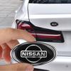 Wskpa9 Nissan Aluminium Auto Logo Aufkleber 3D Ovales Logo Aufkleber Für Auto Karosserie Kofferraum Kotflügel Dekoration Für Nismo X-Trail 1 Qashqai Note Leaf