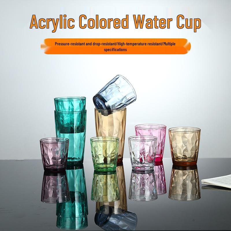 High-Value Drop-Resistant Diamond Acrylic Drinking Cup for Bar or Catering Use