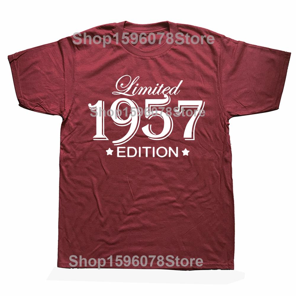 1957 Limited Edition Funny Graphic T-Shirt Mens Summer Style Fashion Short Sleeves Streetwear T Shirts