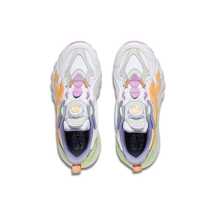 Li-Ning Cloud Shock Absorbing Durable Lightweight Breathable Non-Slip Casual Shoes Kids Shoes Blue White YKCT086-2
