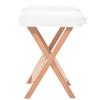 VidaXL Table de massage pliable et tabouret 10 cm d'épaisseur Blanc 110154