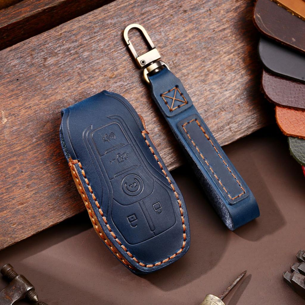 The American Car Key Case Is Suitable for the Old Ford F-150 Raptor Key Case, Which Is Purely Handmade.