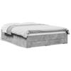 VidaXL Bed Frames and Drawers Concrete Grey 120x200 Cm Engineered Wood, Bed, Storage Bed, Double Bed Frame, Bed 3280394