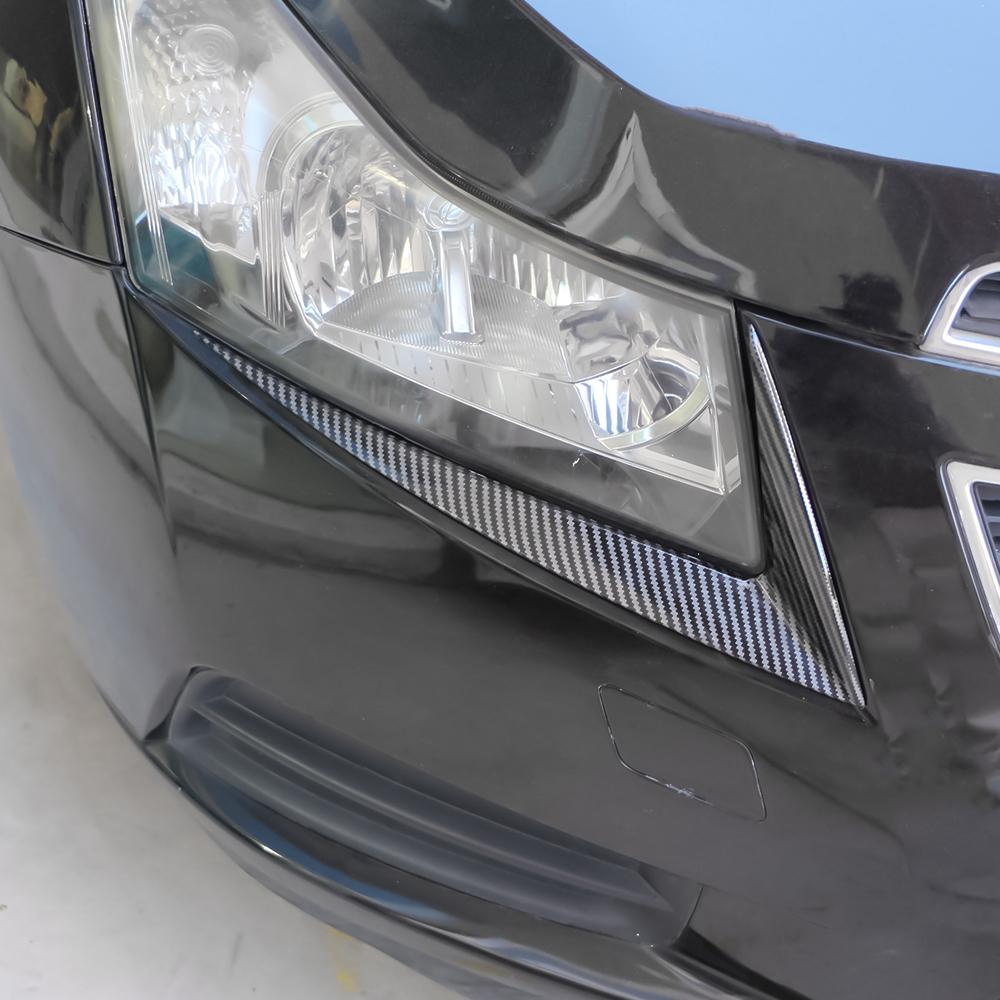 For Chevrolet Cruze Sedan Hatchback 2009 - 2014 Headlight Trim Head Lamps Lights Cover Decoration Sticker Styling Accessories