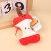 1Pc Plush Cartoon Bone Key Chain For Women Cool Cute Creative Funny Apple Core Fashion Pendant Key Ring Accessories Gift