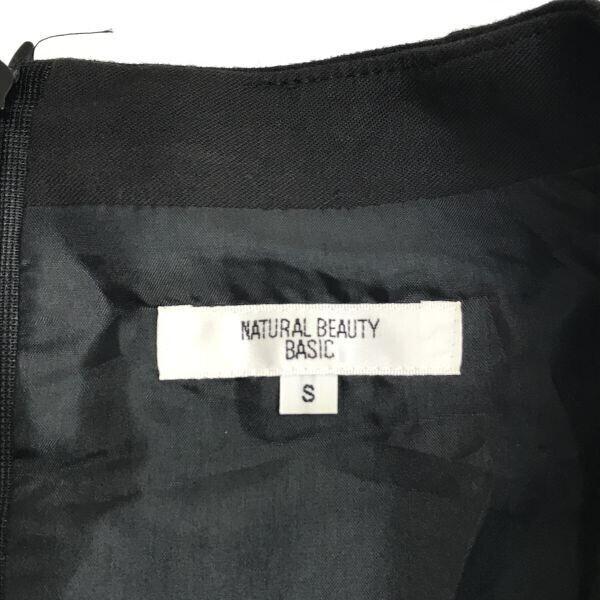 Made in Japan NATURAL BEAUTY BASIC Round Neck Dress Knee-Length S Women Black(USED)