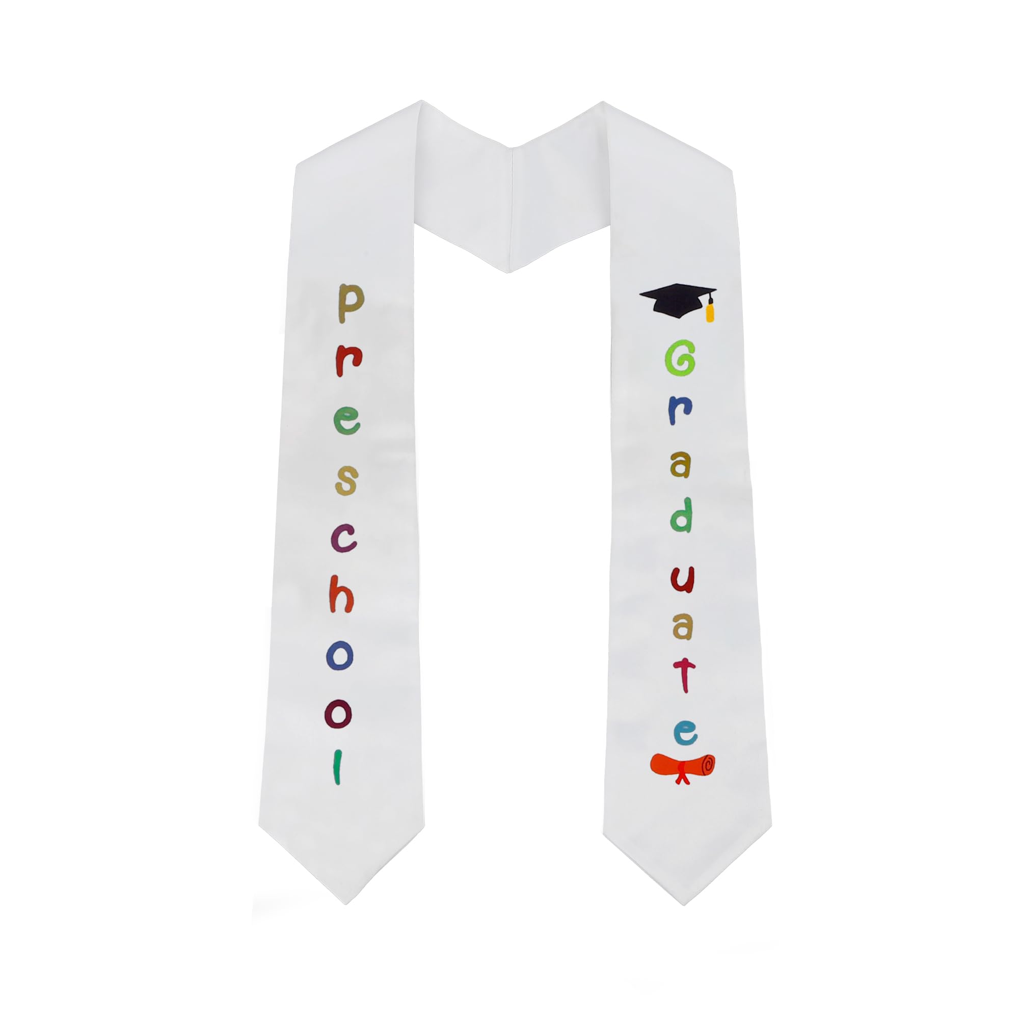 Kindergarten Preschool Graduation Sash,Unisex Kindergarten Preschool Graduation Stole Class of 2026 Grad Stole Gifts Preschool белый