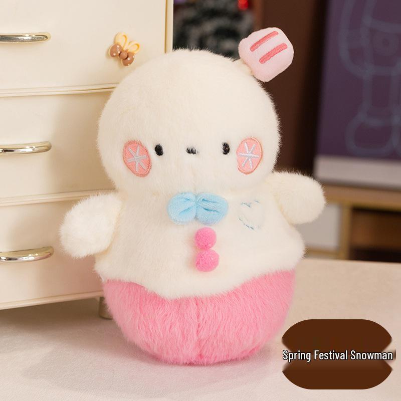 

Cute Snowman & Santa Plush Christmas Ornaments - Holiday Decoration Gifts. 18 cm