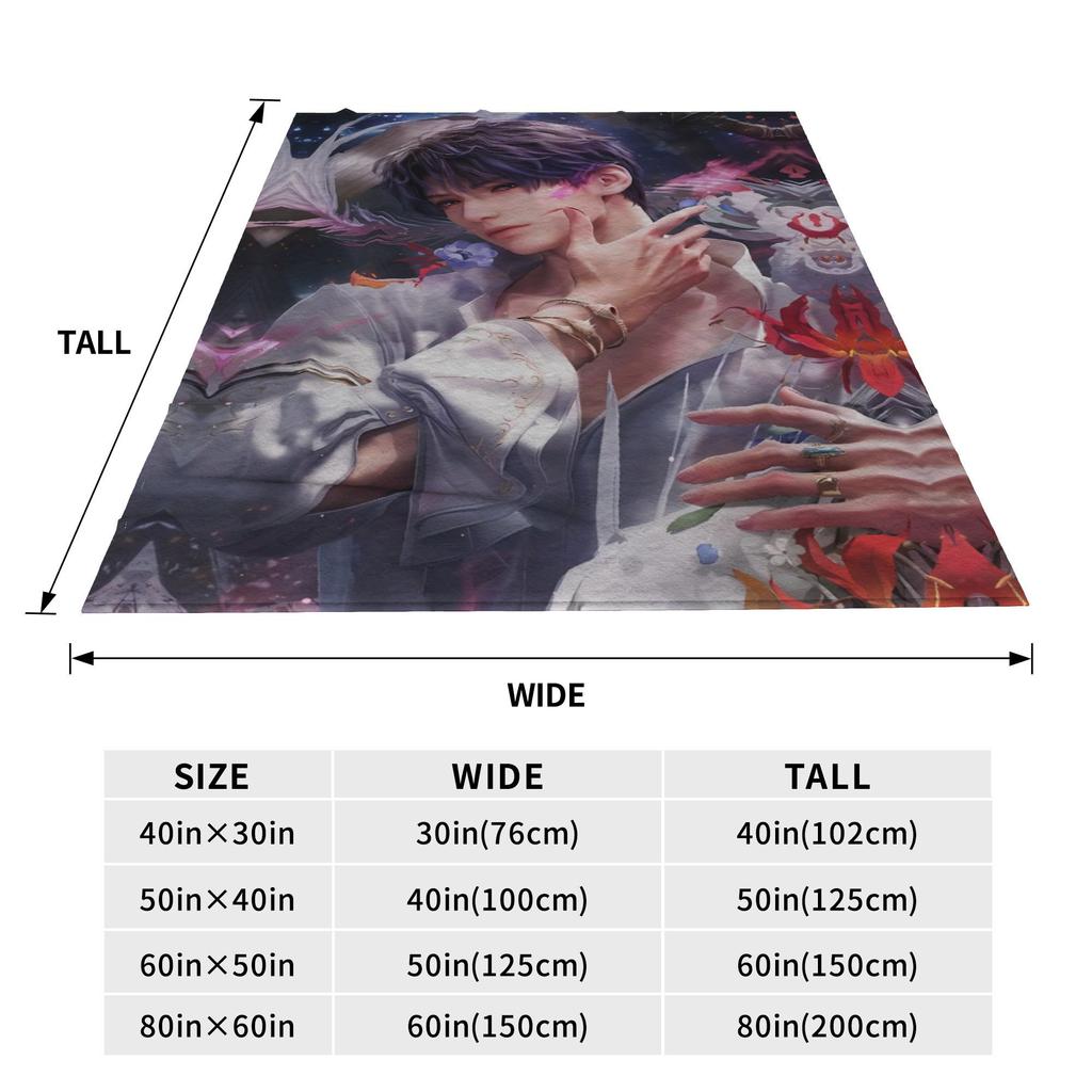 Love And Deepspace Rafayel Plush Blanket Kids Adult  Flannel Throw Blanket For Couch Chair Soft Quality Bedspread Birthday Gift