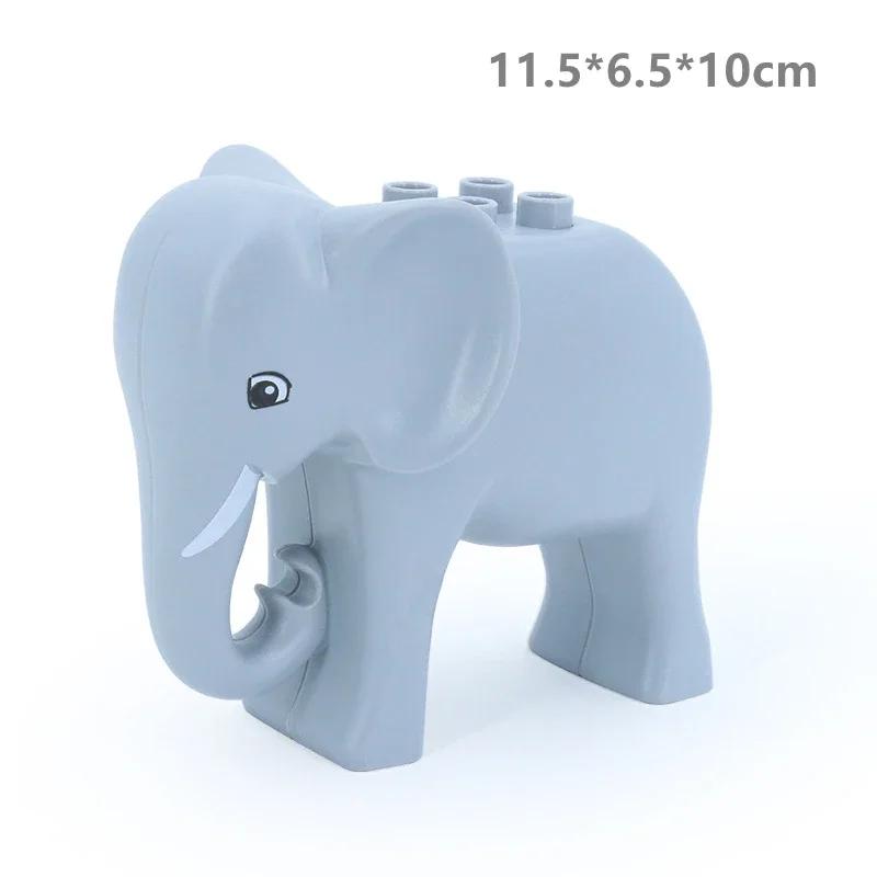 Big Size Building Blocks Forest Animals Lion Deer Panda Beast Enlightenment Toys Compatible Large Blocks Children Kids Gifts