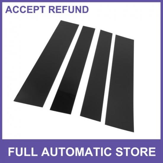 4 Pcs Door Pillar Window Trim for Toyota Tundra 07-13 Black