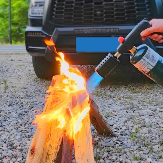 Maçarico a Propano Potente Maçarico de Cozinha para Carvão com Trava de Segurança Multifuncional Maçarico de Soplete para Chef Gadgets de Cozinha para Churrasqueira Sous Vide BBQ