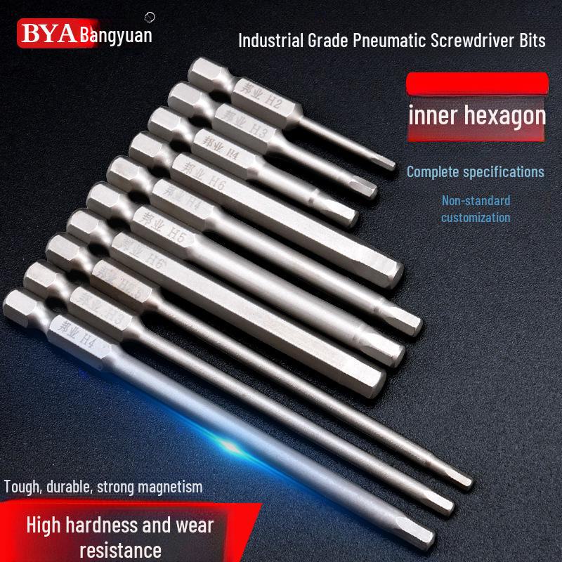 Bangye S2 Stahl Magnetischer Sechskant-Druckluftschraubendreher-Bohrer-Set 1,5–6 mm