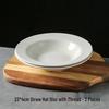White Ceramic Straw Hat Pasta & Salad Plate – Elegant, High-End Tableware for Western Cuisine.