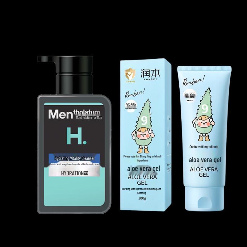 

Mentholatum Men s Facial Cleanser & Aloe Vera Gel Set