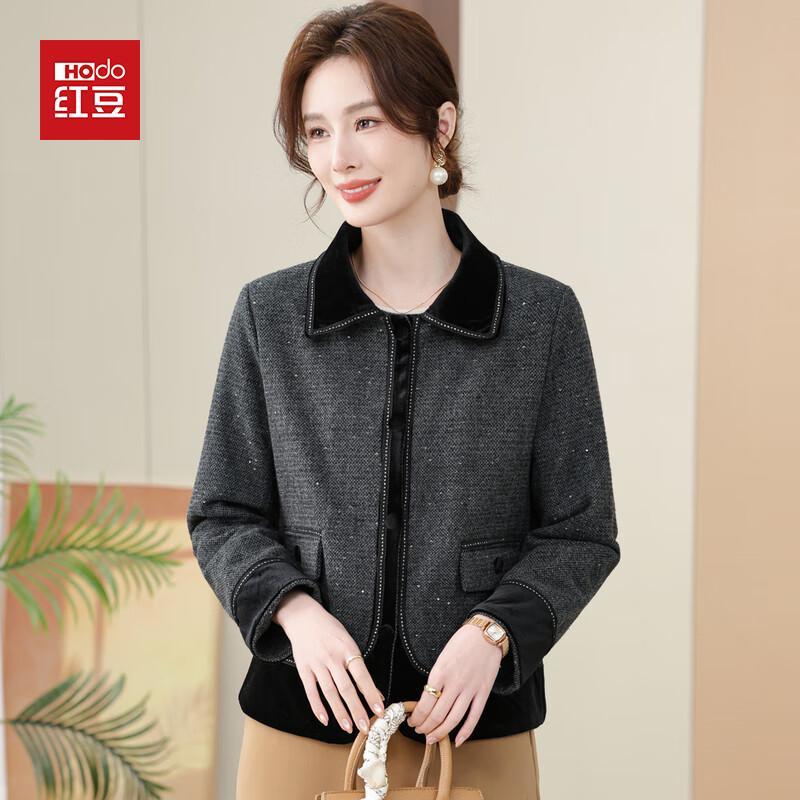 

Hodo Mid-Aged Women s Little Fragrance Short Jacket 3XL