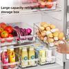 Clear Fridge Organizer, Refrigerator Organizer Bins with Handle, Freezer, Kitchen Cabinet, Pantry Organization, Fridge Organizer