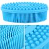 Brosse Sensorielle pour Bébé en Silicone Massage Bain Tactilité Entraînement Tête de Brosse Lave-Cheveux Peigne(Bleu)