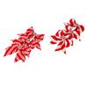 Christmas Celebration Christmas Bow Ornament Pinstripe And Thick Stripe Red And Light Stripes Rustic Aesthetics