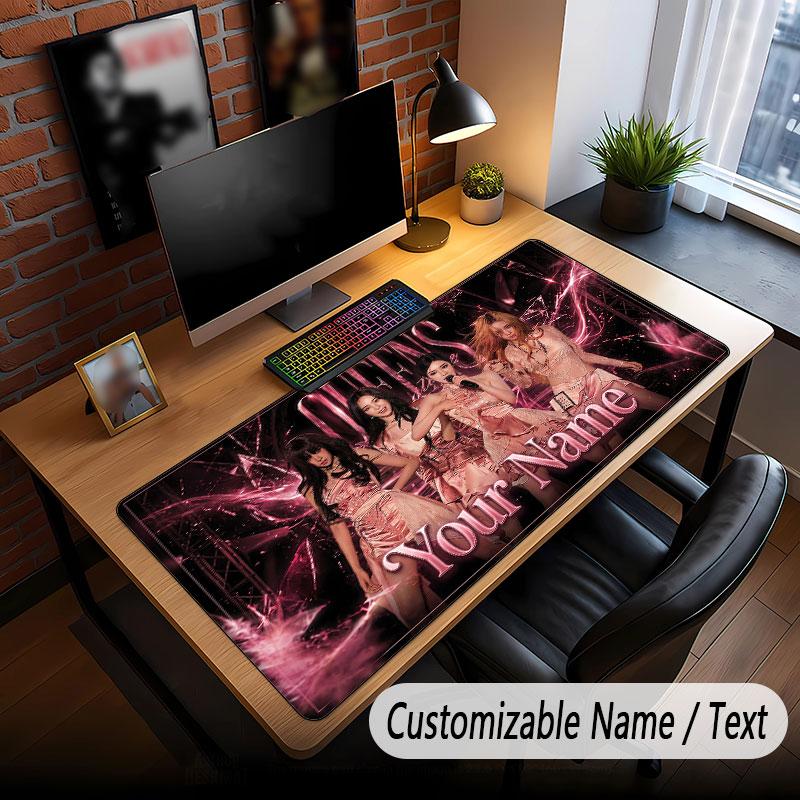 Custom Name Extended Mouse Pad,aespa Gaming Desk Mat For Home Office Desktop Decor