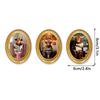 MZCT455-481 Creative 3D Wooden Round Photo Frame Refrigerator Magnet