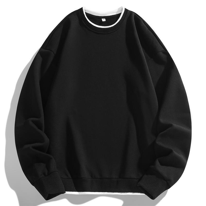 Men's Autumn Long-Sleeve Heavyweight Fake Two-Piece Sweatshirt