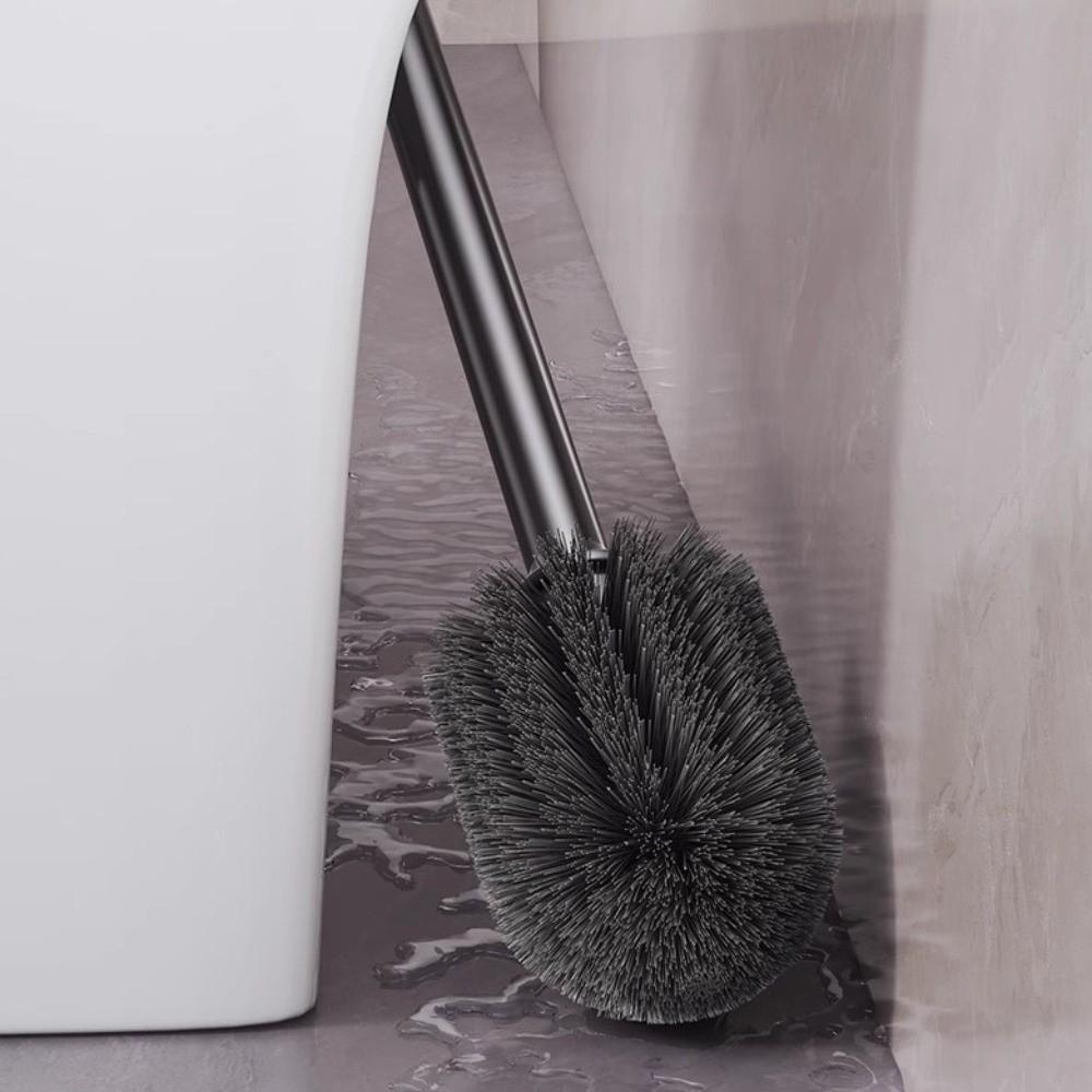 No Drill Design Toilet Brush Holder Suction Cup Mount Toilet Cleaning Brush Gap Cleaning