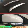For Mazda CX-8 CX8 2018- ABS Chrome Car Accessories Rearview Mirror Rear View Mirror Chrome Plated Under Trim