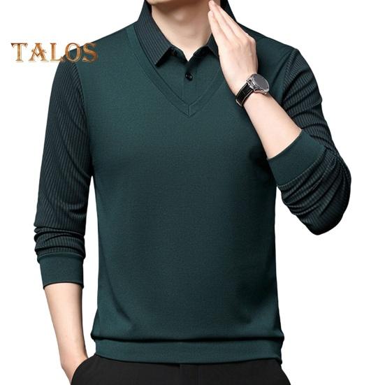 

Мужская рубашка осень-зима из двух частей с отложным воротником и плюшевой подкладкой, официальная рубашка в деловом стиле для мужчин среднего возраста, офисная рабочая одежда для отцов M темно-зеленого