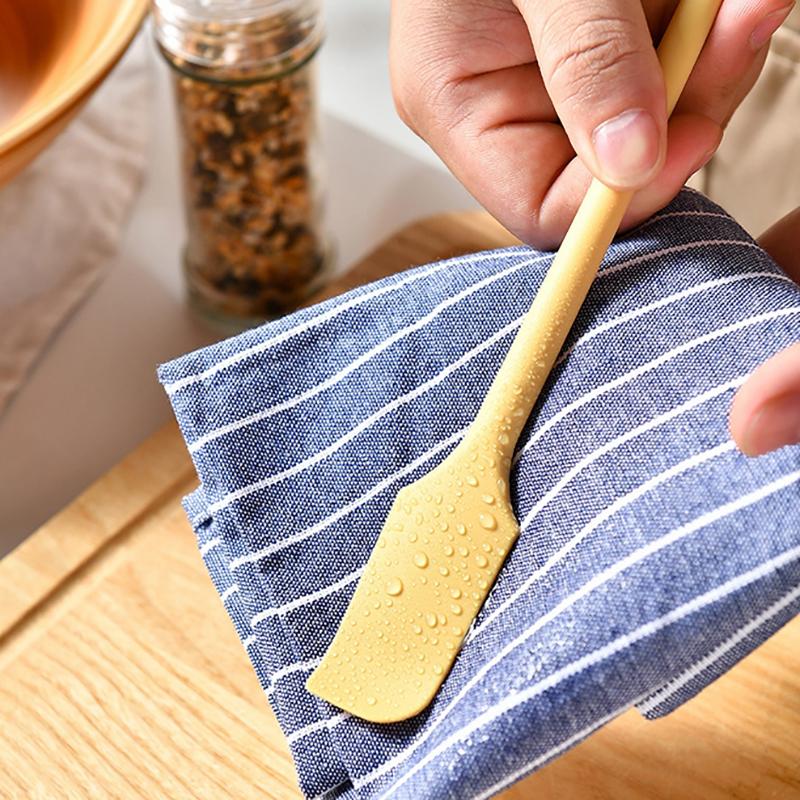 1 st Silikonspatel Värmebeständig Långt Handtag Dubbelsidig Skrapa Med Sked Syltspatlar Kökspryl Kökstillbehör