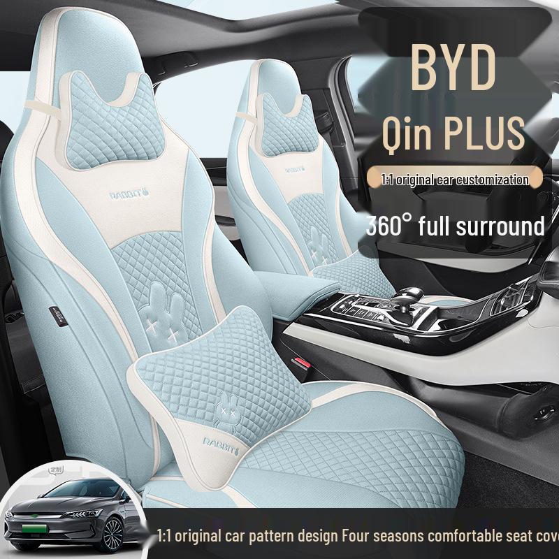 23 BYD Qin Plus DMI Full Wrap Seat Cover - All-Season Special Fabric for Plus/EV Models