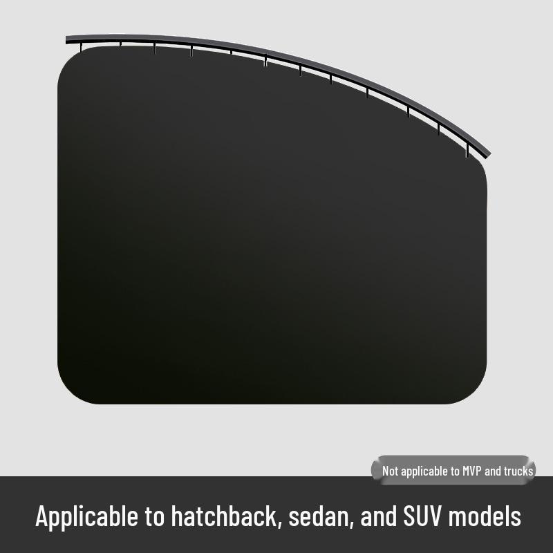 Car Window Privacy Sun Shade Curtain - Side Sun Protection with Sliding Track
