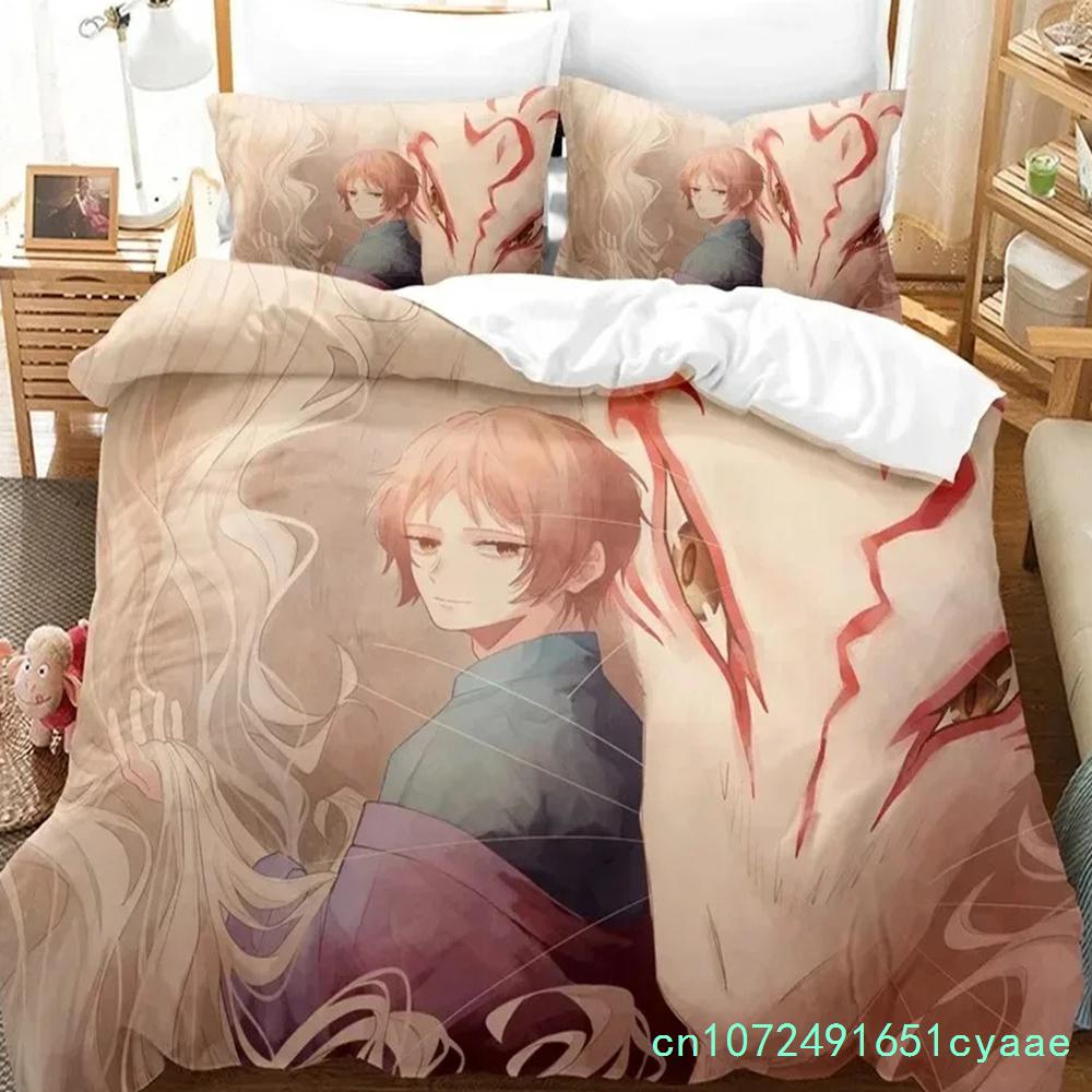 Top Natsume's Book Of Friends Anime Bedding Set Bedroom Soft Modern Bedspreads Comefortable Duvet Cover Quilt Cover Pillowcase