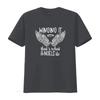 Womens Angel Wings Winging It Thats What Angels Do Spiritual Quote T Shirt Black Vintage Washed Slightly Homme Stretched